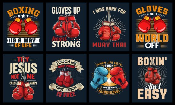 Boxing T-Shirt Design Bundle: Graphics for Bold Brand Identity