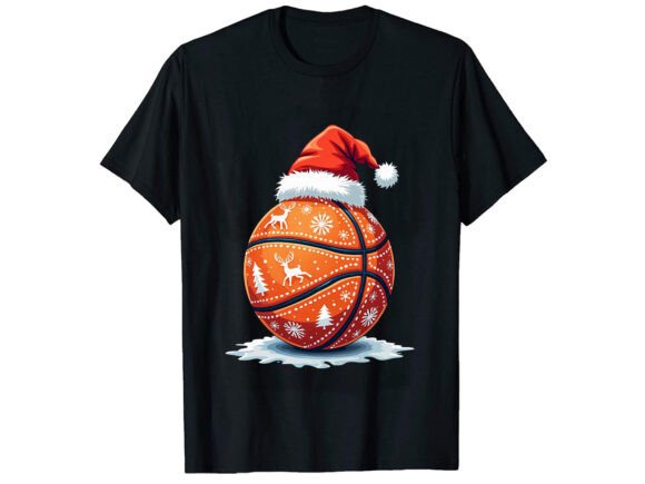 Christmas Basketball Santa Xmas Sports Graphics for T-Shirt Designs