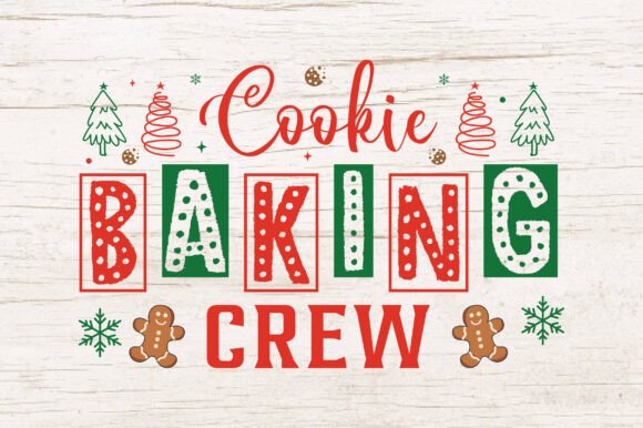 Christmas Gingerbread Cookie Baking Crew Graphics and T-Shirt Designs