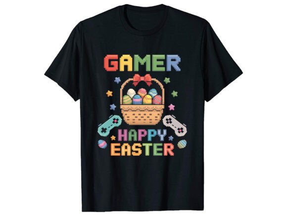 Gamer Happy Easter T-Shirt Design Graphics for Crafters