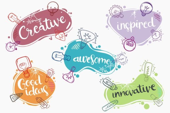 Light Bulb Clipart and Encouraging Quote: A Versatile Graphic Asset for Bloggers and Publishers