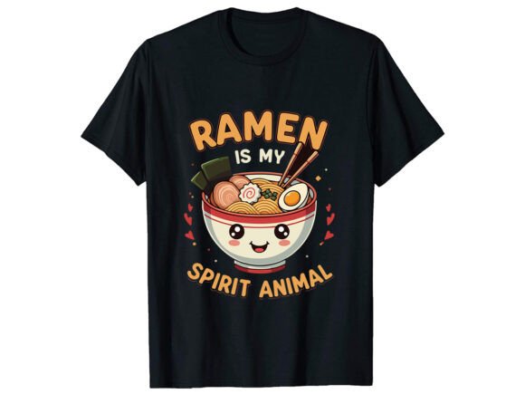 Ramen is My Spirit Animal T-Shirt Design: Graphics for Bold Branding