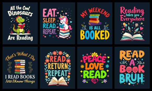 Reading T-Shirt Design Bundle: Graphics for Real Branding
