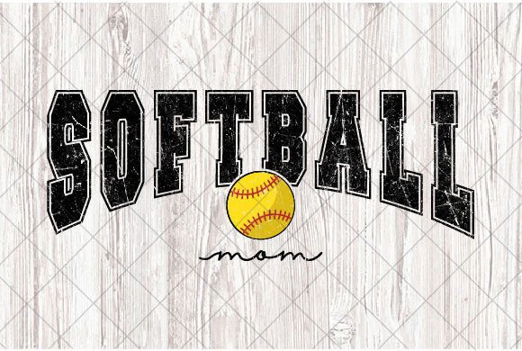 Retro Softball Mom PNG for T-Shirt Designs and Graphics