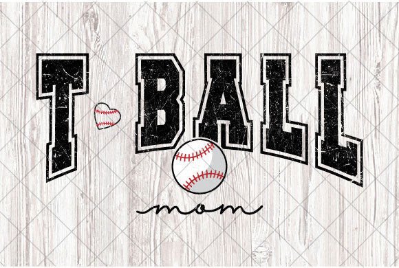 Retro T-Ball Mom PNG for Blog and Web Design