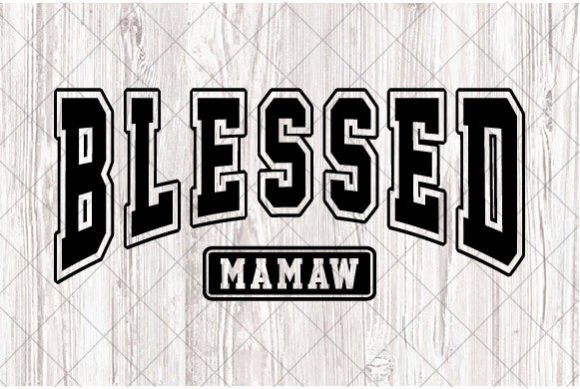Retro Varsity Design, Blessed Mamaw SVG – A Versatile Graphic for T-Shirt Designs