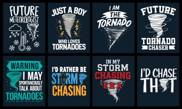 Storm Chaser T-Shirt Design Bundle for Local Business Branding